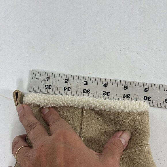 Steve Madden NWOB Hatcher Lug Sole Faux Shearling Boot Suede Upper 9M Tan - Picture 6 of 12